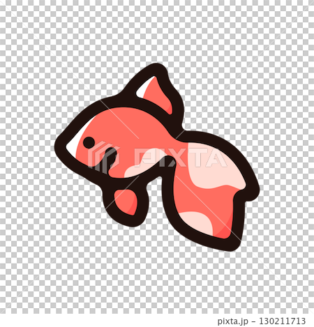 金魚插圖圖示(日本、魚、動物素材) 金魚插圖圖示(日本、魚、動物素材) 130211713