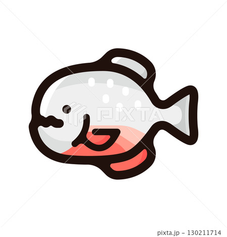 ピラニアのイラストアイコン(野生動物・アマゾン・熱帯魚素材) ピラニアのイラストアイコン(野生動物・アマゾン・熱帯魚素材) 130211714