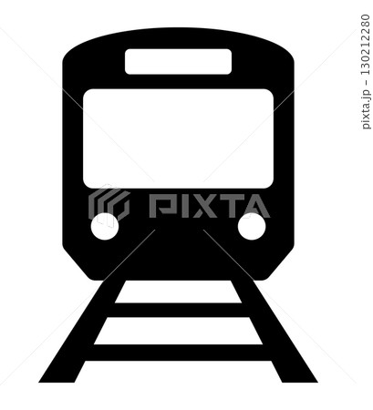 シンプルな電車のアイコン　ベクター 130212280