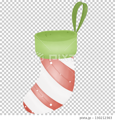 Socks used for Christmas decoration hand drawn transparency illustration 130212363