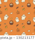 かわいいハロウィンのシームレスパターン 130213177