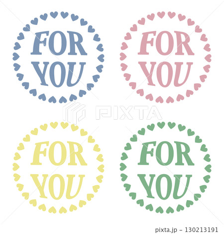 FOR YOUロゴ　くすみパステルカラー4色セット 130213191