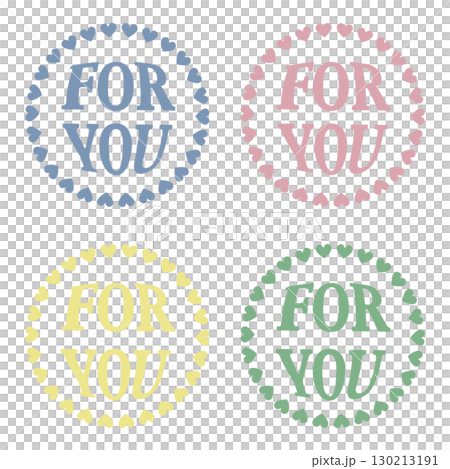 FOR YOUロゴ　くすみパステルカラー4色セット 130213191