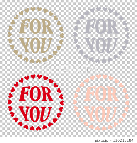 FOR YOUロゴ　めでたいカラー4色セット 130213194