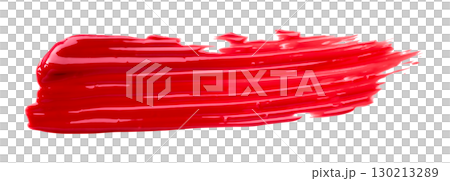 Red watercolor brush isolated on transparent background 130213289