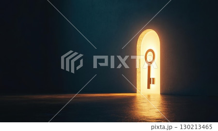 Glowing Keyhole Door Success with Hope, and Future. Glowing Keyhole Door Success with Hope, and Future. 130213465