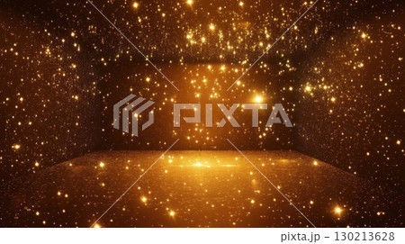 Golden Glittering Stage Background. Golden Glittering Stage Background. 130213628