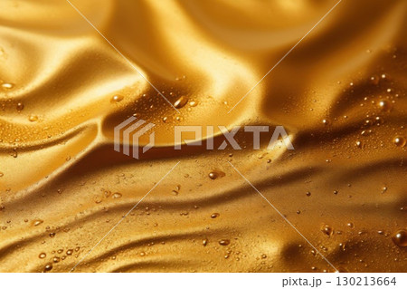 Golden Silk with Dew Drops, and Luxury Texture. 130213664