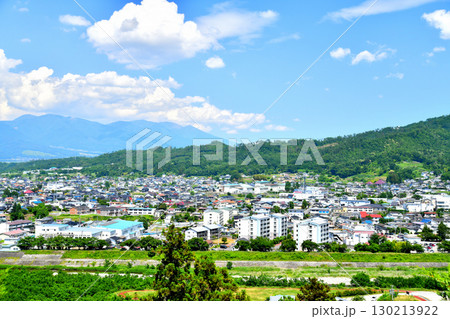 上田市丸子 丸子修学館高等学校周辺／浅間山方面を望む(長野県上田市)【2025.6】 130213922