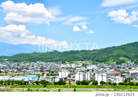 上田市丸子 丸子修学館高等学校周辺／浅間山方面を望む(長野県上田市)【2025.6】 130213925