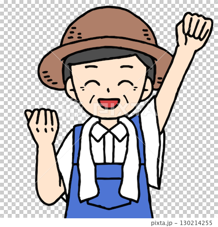 一位男農夫正在揮拳 一位男農夫正在揮拳 130214255