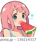 スイカを食べる水着の女の子2 130214317