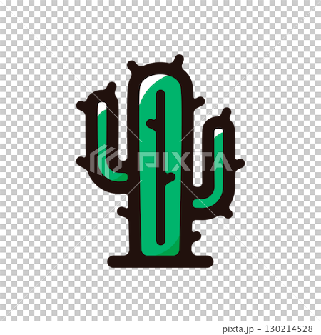 仙人掌插圖圖示（多肉植物，墨西哥，植物材料） 130214528