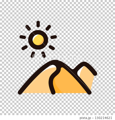 Desert illustration icon (geography, climate, desert material) Desert illustration icon (geography, climate, desert material) 130214621
