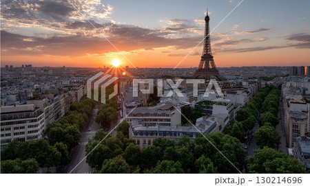 Iconic Eiffel Tower in Paris  Iconic Eiffel Tower in Paris  130214696