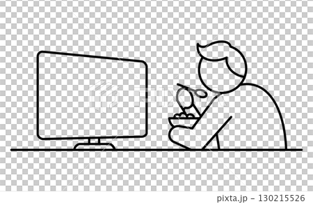 People who eat while watching TV, 130215526