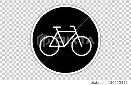 Bicycle lane sign illustration icon Bicycle lane sign illustration icon 130215531