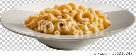 A creamy golden bowl of classic aroni and cheese ready to be enjoyed 130216242