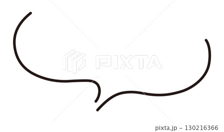 シンプルな吹き出しのベクターイラスト。単品、フレーム、枠、ふきだし 130216366