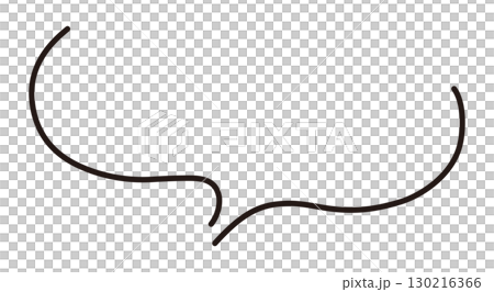 シンプルな吹き出しのベクターイラスト。単品、フレーム、枠、ふきだし 130216366