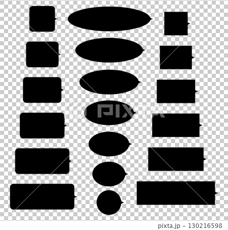 シンプルな使いやすい吹き出しのセット 1 シンプルな使いやすい吹き出しのセット 1 130216598