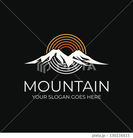 Mountain logo vector illustrations design icon template 130216815