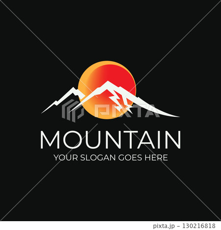 Mountain logo vector illustrations design icon template 130216818