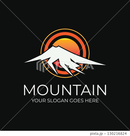 Mountain logo vector illustrations design icon template 130216824