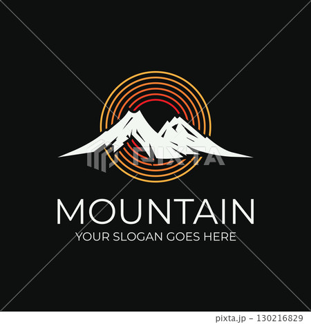Mountain logo vector illustrations design icon template 130216829