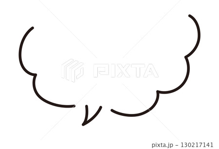 シンプルな吹き出しのベクターイラスト。単品、フレーム、枠、ふきだし 130217141