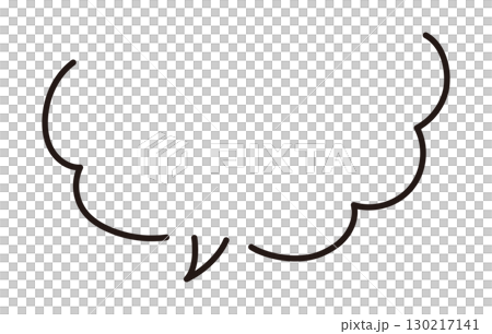シンプルな吹き出しのベクターイラスト。単品、フレーム、枠、ふきだし 130217141