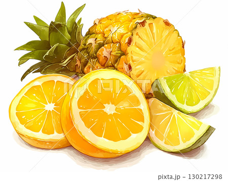 パイナップルとオレンジ 130217298