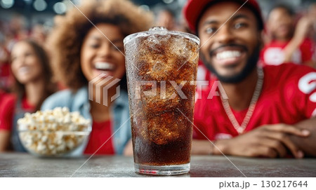 Cola Drink with Popcorn and Fans Cola Drink with Popcorn and Fans 130217644