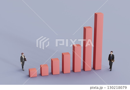 グラフとビジネスマン 130218079