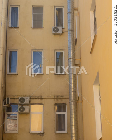 air conditioners are mounted on the wall. technologies for air cooling in hot weather. air conditioners are mounted on the wall. technologies for air cooling in hot weather. 130218221