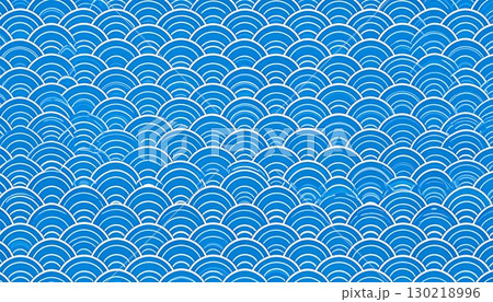 青海波のグラデーション和風背景 130218996