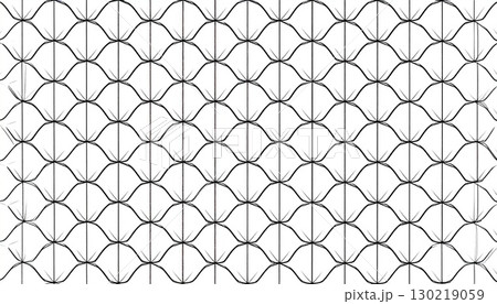 亀甲文様のモノトーン和柄背景 130219059