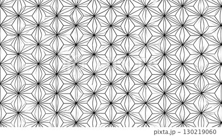 亀甲文様のモノトーン和柄背景 130219060