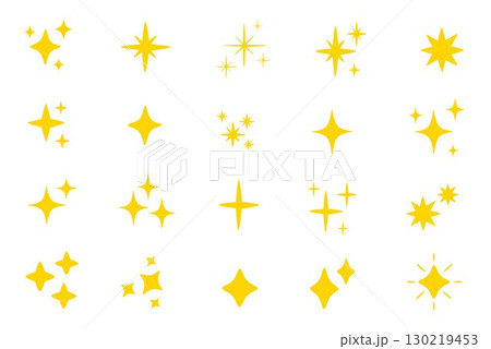 Sparkle star icons, shine symbol, star sign 130219453