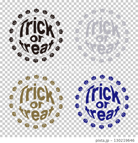 Trick or Treat Wreath-Style Logo (4-Color Set, Basic) Trick or Treat Wreath-Style Logo (4-Color Set, Basic) 130219646