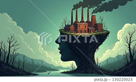 Human based environmental pollution - ai generated Human based environmental pollution - ai generated 130220023