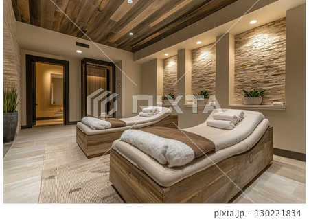 Relaxing spa experience modern wellness center interior photography tranquil atmosphere professional perspective serenity concept for seo impact 130221834