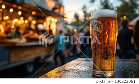 Outdoor beer festival celebration urban beer garden beverage photography vibrant evening atmosphere close-up view enjoying refreshments Outdoor beer festival celebration urban beer garden beverage photography vibrant evening atmosphere close-up view enjoying refreshments 130222061