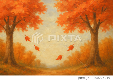 秋の紅葉トンネルフレーム(コピースペース付き) 秋の紅葉トンネルフレーム(コピースペース付き) 130223949