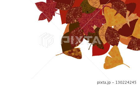 背景透過の秋の紅葉と落ち葉イラスト素材 背景透過の秋の紅葉と落ち葉イラスト素材 130224245