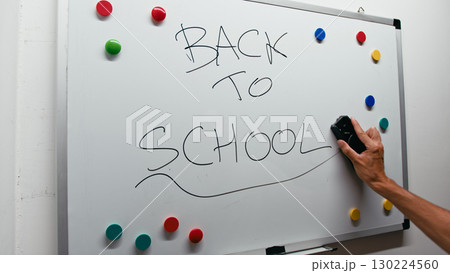 blackboard with back to school written on it blackboard with back to school written on it 130224560