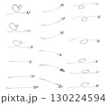 ペンで手描きした矢印セット 130224594