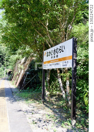 JR飯田線の秘境駅、中井侍の風景 130224722