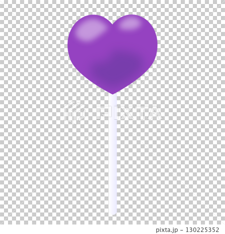 キャンディ　ハート　濃い紫 130225352