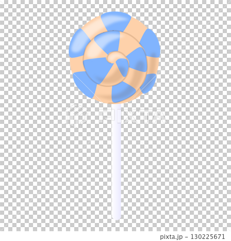 棒棒糖淺橙色和藍色 130225671